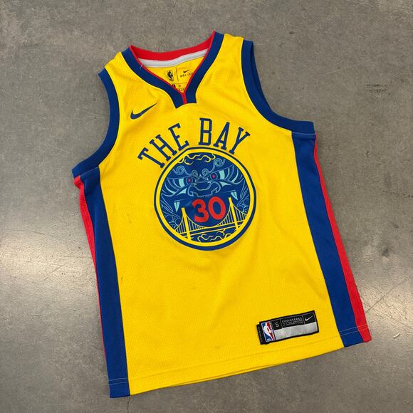 Vintage Other - Nike Steph Curry The Bay Chinese Heritage Yellow Nba Basketball Jersey Youth S